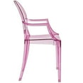 thumbnail image 3 of Hawthorne Collections 18.5" Modern Plastic Dining Arm Chair in Pink, 3 of 4