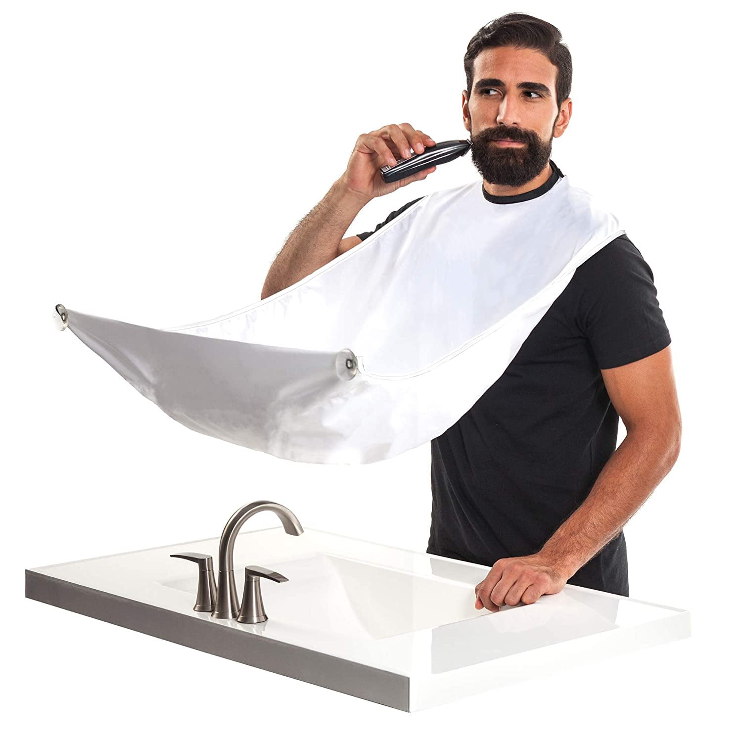 The Beard Bib Apron Facial Hair Care Trimmings Catcher Cape Sink Home Salon C 
