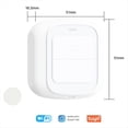 thumbnail image 2 of Tuya WiFi Button Scene Switch Wireless Smart Light Wall Switch Low Power Consumption No Wiring for One Tap to Run,1 x Smart Wireless Switch,White, 2 of 8
