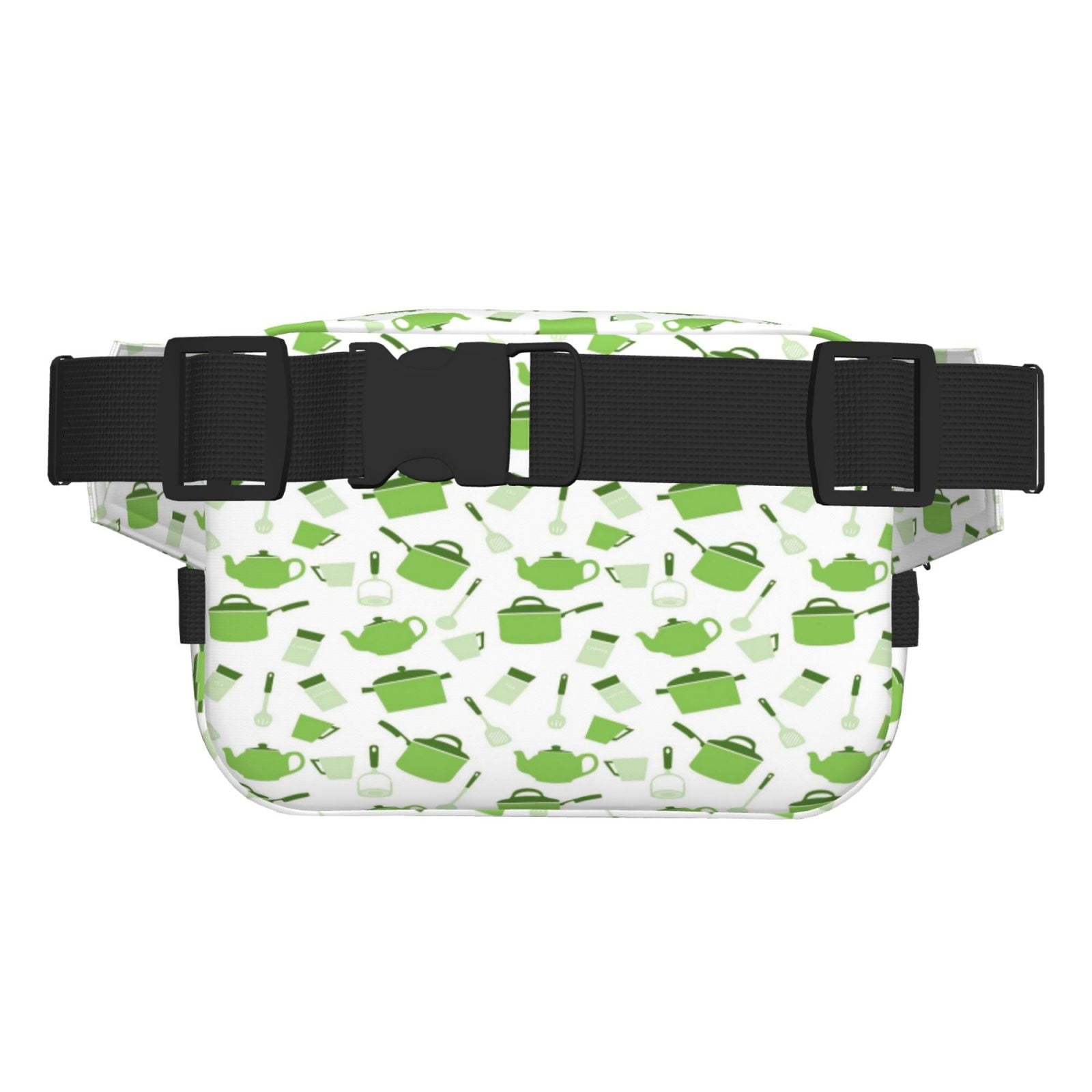 Picia Kitchen Utensiles Cooking Pots Print Square Double-Layer Waist Bag Mini Adjustable Waist Belt Bag Exercise Running Travel Hiking