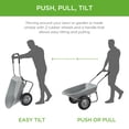 thumbnail image 5 of Best Choice Products Dual-Wheel Home Wheelbarrow Yard Garden Cart for Lawn, Construction - Gray, 5 of 8