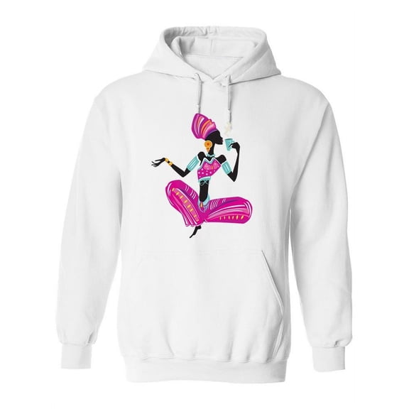African Woman With A Drink Hoodie Women -Image by Shutterstock, Female Small