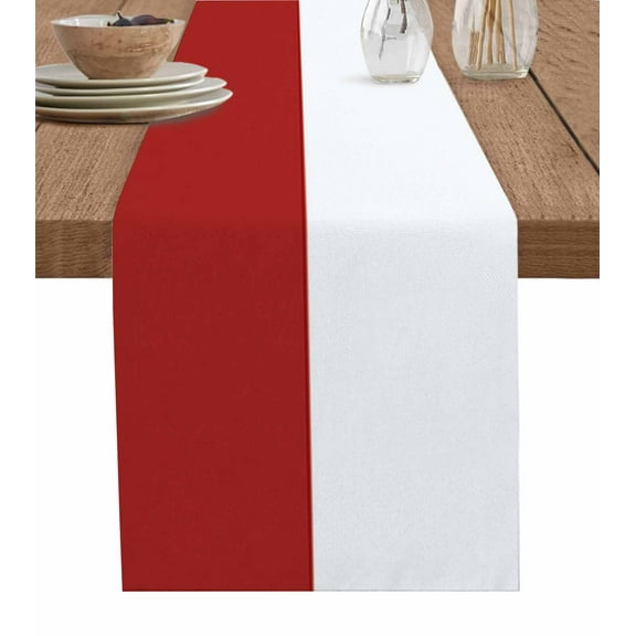 Hokiten Table Runners 72 Inches Long Dress Scarves, Texas Flag Red Blue and White Farmhouse Kitchen/Dining Table Runner, Coffee Tablerunners, 14x72 Inch