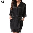 thumbnail image 1 of Mujeres Sexy Encaje Camisón Ropa de dormir Ropa interior Bata Albornoz Regalo, Negro, M Inevent XX000136-05, 1 of 7