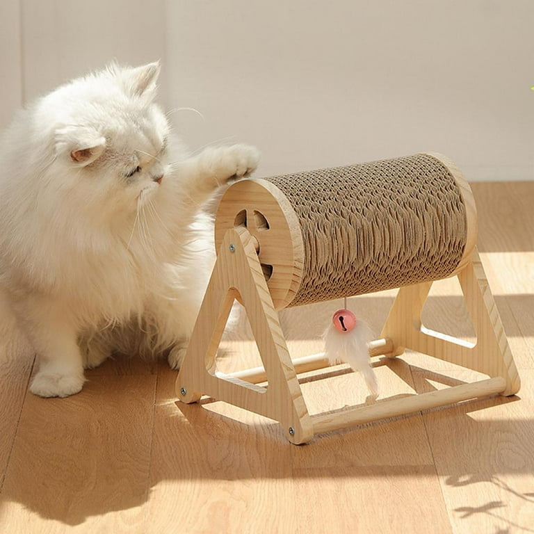 Wooden Interactive Cat Toy for Indoor Roller Exerciser Leaking