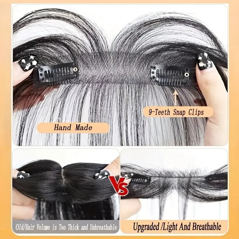 10inches Hair Bangs With Sideburns Human Hair Clip In Hair Extensions Hair Styling Tools Human Hair Women Clip In Bang