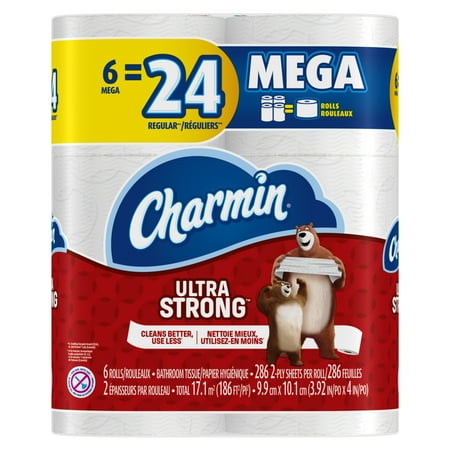 Charmin Ultra Strong Toilet Paper - 6 Mega Rolls