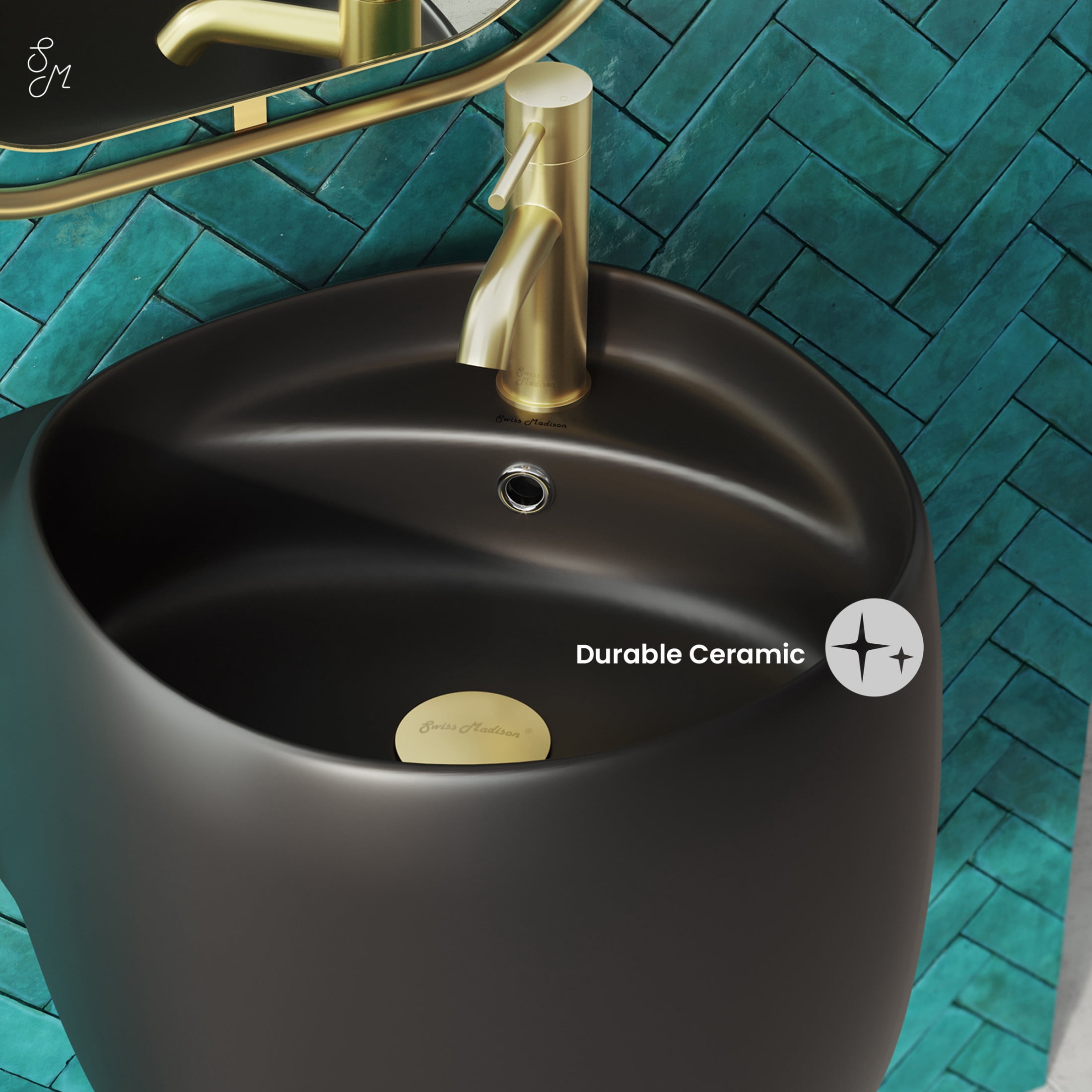 Ivy Wall-Mount Sink in Matte Black