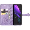 thumbnail image 2 of for Samsung Galaxy Z Fold 3 5G Cartoon Cute Wallet Case,Cat Dog Style Flip Phone Cover with ID Card Holder PU Leather Cases for Samsung Galaxy Z Fold 3 5G MG Purple, 2 of 14