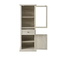 thumbnail image 4 of Noble House Bristol 65" Tall Kitchen Storage Cabinet, Freestanding Glass Door Pantry Cupboard with Drawer, White, 4 of 11