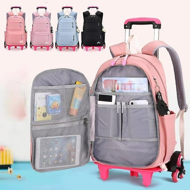 Mochila escolar ortopedica para ninos con ruedas mochila impermeable para estudiantes de primaria mochila de viaje para chicas adolescentes mochilas escolares con ruedas YONGSHENG Mochilas escolares p...