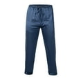 thumbnail image 1 of Mens Lightweight Pajama Pants Sleep Pants Soft Lounge Pajama Pants for Men, Blue, L, 1 of 7