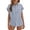 Blue, variant on French Style Linen Shirt - Women's Rolled Sleeve Summer Top, Relaxed Fit Cropped Cotton Blouse | Yubnlvae (Beige | M)