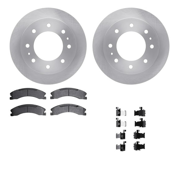 Dynamic Friction Company Rear Brake Rotors with 5000 Advanced Brake Pads includes Hardware 6512-48363