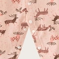thumbnail image 6 of BCSIOAOI Baby Romper,Cotton Long Sleeve Snap-Front Footed Deer Print Romper Pink 0-3 Months, 6 of 6