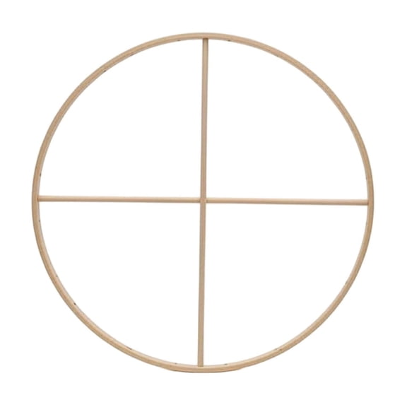 Natural Wooden Cross Circle Wind Chime Frame, 20/25/30cm DIY Mobile Hanger , Smooth Wood Craft Ring Base for Baby Crib Mobile Dreamcatcher Wall Hanging Decor
