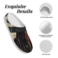 thumbnail image 5 of KLL Abstract Skull Guitar Art Pattern Adult Unisex Cozy Slippers,Fuzzy Slip-on Slippers TPR Sole Slippers Comfort Plush Home Footwear for Indoor & Outdoor-37/38, 5 of 7