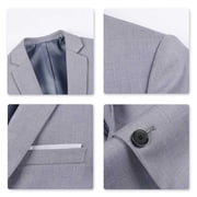 Mens Slim Fit Blazer Jacket Two-Button Notched Lapel Casual Suit Jacket
