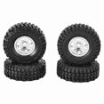 thumbnail image 1 of 4 pcs 1/24 RC Car Rubber Tires, RC Vehicle Wheels, Crawler Car Tires for Axial SCX24 90081, Titanium, 1 of 5