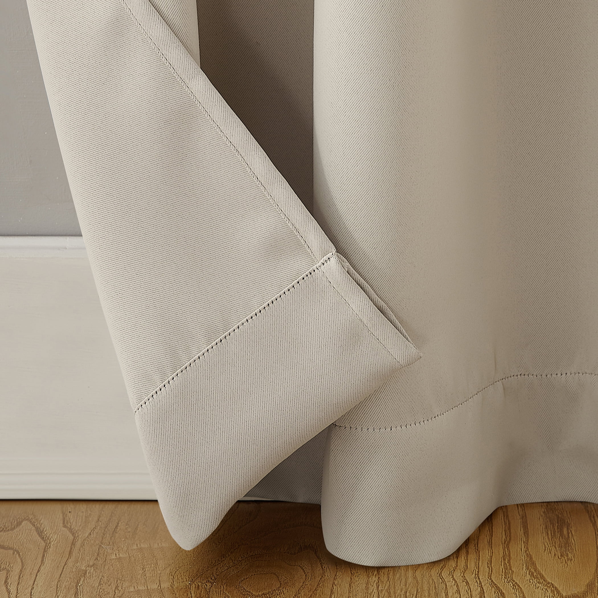 Mainstays Blackout Grommet Single Curtain Panel, Beige, 1 Panel, 40 in W x 63 in L