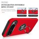 thumbnail image 2 of Funda resistente de doble capa con soporte y protector de pantalla para Google Pixel 9/9 Pro (vidrio templado rojo con anillo plano), 2 of 8