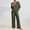 Army Green, variant on Women's Sport Sweat Suit Set Pullover Solid Round Neck Hoodless Tracksuit