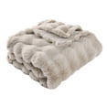 thumbnail image 4 of Better Homes & Gardens Bubble Faux Fur Oversized Couch Throw Blanket, Grey Haze, 50 x 72 in, 4 of 8
