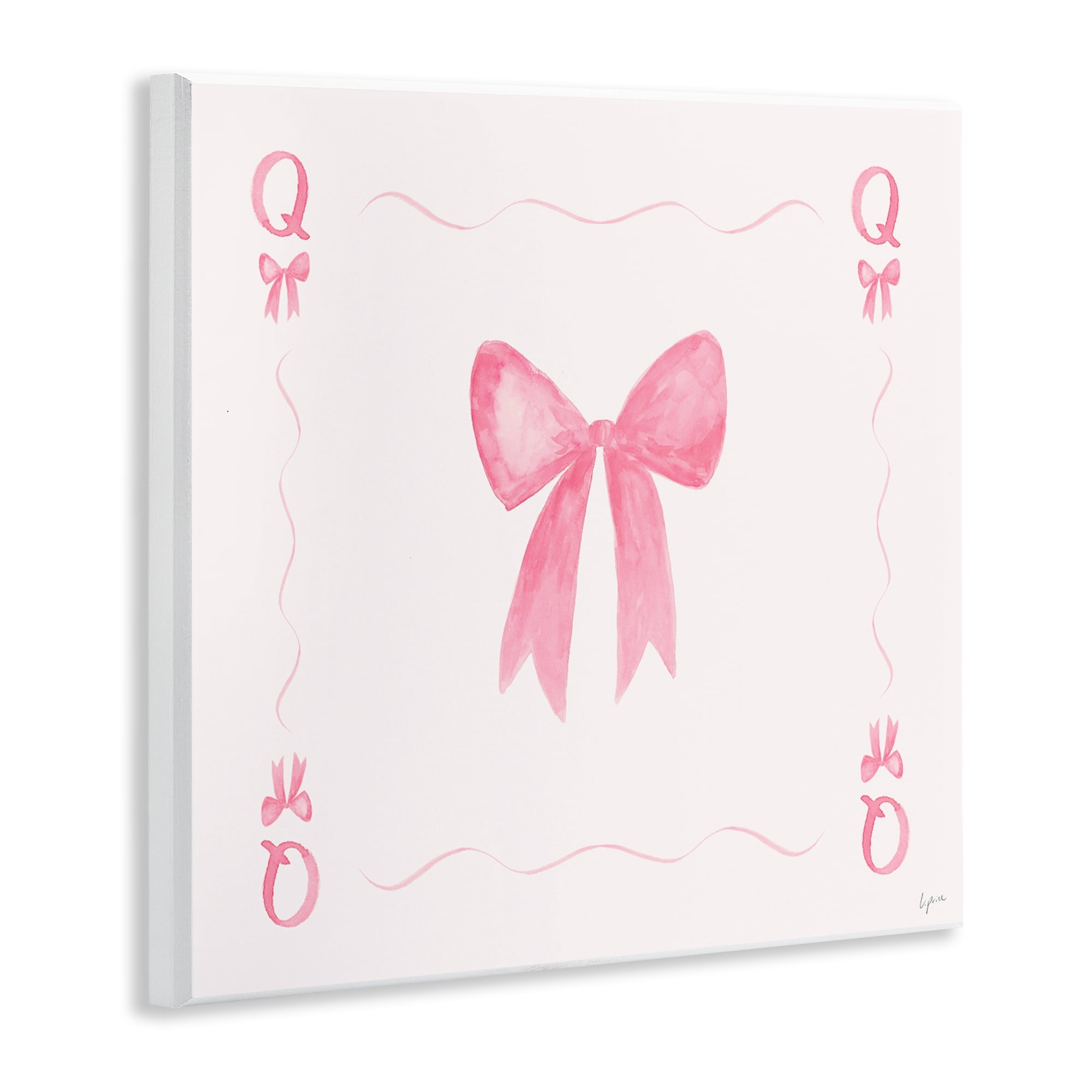 Stupell Industries Queen of Ribbons Card Wall Plaque Art, design by Lucille Price
