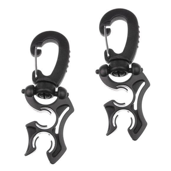 2x Soporte de Manguera de Buceo, Soporte de Clip de Manguera Buceo de Silicona con Gancho de Hebilla
