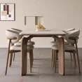 thumbnail image 3 of Mesa de comedor de isla de esquina, servicio auxiliar, Mesa de comedor de mármol para reuniones de diseño, Mesa Plegables grande y cuadrada baja, muebles CC, 3 of 4