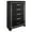 Black, variant on Ashley Furniture Altyra 5 Drawer Chest in White