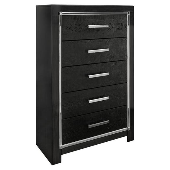 Ashley Furniture Kaydell 5 Drawer Chest in Black