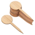 thumbnail image 4 of Plants Signpost Miniature, 20 Pcs Thicken Bamboo Signpost T Shape Mini Plants Label Plaque Ornaments Miniature Decors Seedling Box Plant Ornaments (Round Style), 4 of 8