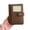 Color:brown, variant on A7 Loose Leaf Notebook with 6-Rings Fabric Cover, Pocket Journal for Planning