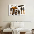 thumbnail image 2 of Elephant Stock Golden Tools Hair Salon Wall Art - Horizontal Canvas Wall Art - Living Room Wall Decor - Fashion And Beauty Canvas - Brown And Gold Decor - 36" x 24", 2 of 8