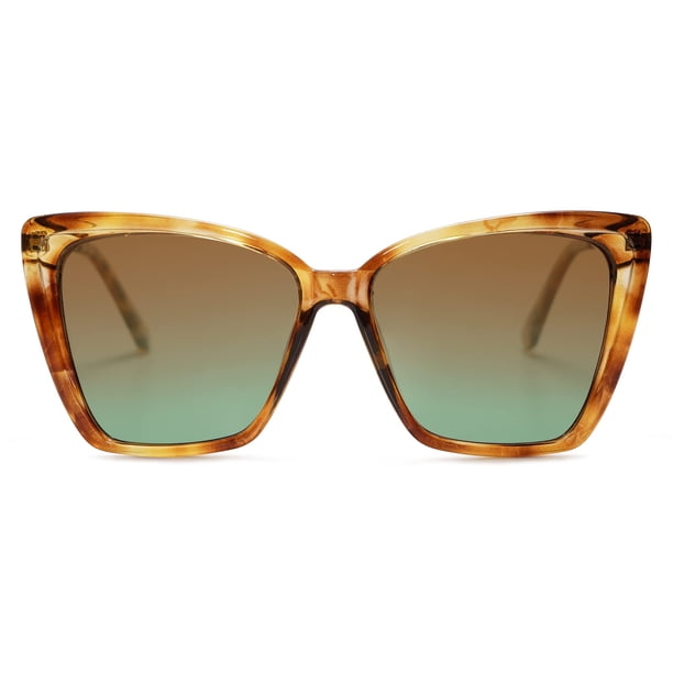 Gafas de Sol SOJOS SJ2206 Polarizadas de Moda para Mujer en Color Amarillo Carey