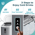 thumbnail image 4 of EUHOMY Countertop Ice Maker 26 lbs/Day Portable Self-Cleaning, 9 Bullet Ice in 6 Min, Gray, 4 of 7