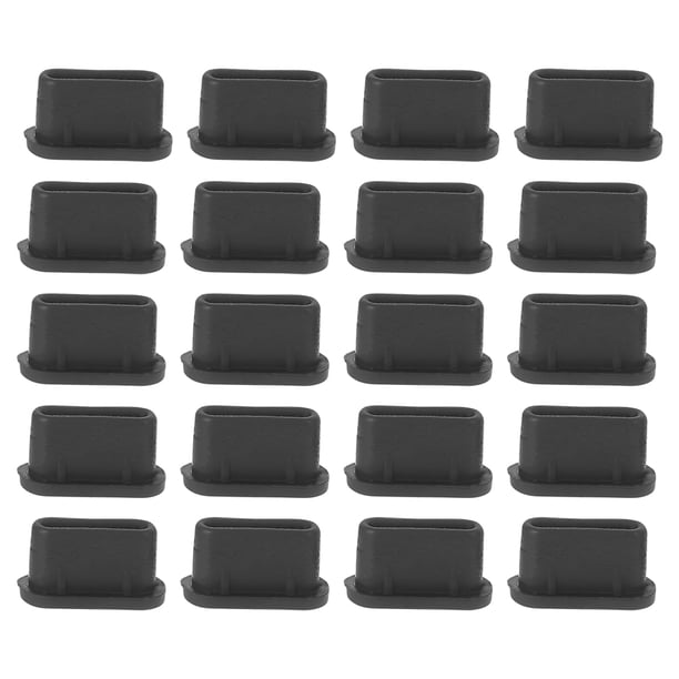 40 tapones antipolvo de silicona tipo C para puerto tipo C en el teléfono.