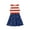 Dark Blue, variant on 4th of July Girls Dresses Size 10-12 Crew Neck Sleeveless American Flag A-Line Dress Independence Day Tank Dress