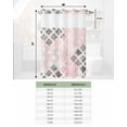 thumbnail image 6 of No Hook Shower Curtain with Snap in Liner, Morocco Geometric Lattice Pink and Grey Art Graffiti Hotel Shower Curtains for Bathroom, Washable Shower Curtain Liner Set with Mesh Top Window, 48"x72", 6 of 6