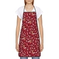 thumbnail image 2 of Fuzoiu Festive Reindeer Print Waterproof Apron, Kitchen Apron for Women Men Chef, Apron for Christmas Dinner Party Cooking Baking Crafting House Cleaning Kitchen, 2 of 7