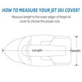 thumbnail image 6 of Zenicham Upgraded Fade and Crack Resistant Trailerable Jet Ski Cover, Heavy-Duty Waterproof and UV Protection PWC Cover,Jetski Watercraft Cover with Reflective Strips Fits from 136"-145" Black, 6 of 7