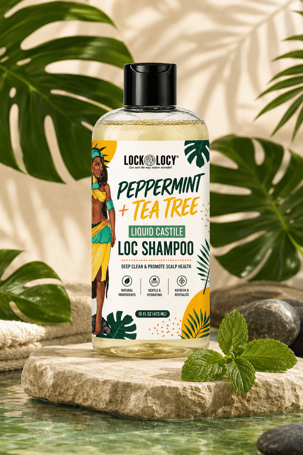 Lockology Loc Organic Peppermint & Tea Tree Shampoo for Dreadlocks