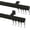 Black, variant on Adjustable 9ft - 12ft Ceiling/Wall Mount Curtain Track System with Hooks for Grommet, Pleated Drapes, and Sliding Doors, White Finish