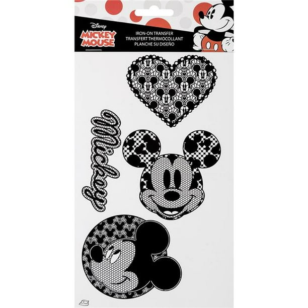 Disney Mickey Mouse IronOn Transfers, Lace Mickey Mouse Icons