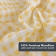 thumbnail image 6 of Yellow Gingham King Sheet Set, Soft Brushed Microfiber Yellow Plaid King Bed Sheets, 4-Pieces Yellow Checked Sheet Set with Deep Pocket, 6 of 7