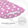 thumbnail image 3 of Pofeuu Purple And White Polka Dot Print Polyester Microfiber Plush Pillowcases, Super Soft and Cozy Pillow Case Covers with Envelop Closure（Pillow core not included）-16"x24", 3 of 6