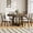 Walnut + Solid Wood+MDF, variant on Luckynote Round Dining Table for 4 with Chairs Set, Extendable Dining Table Set with 16" Removable Middle Leaf, 5 Piece Retro Dining Table Set Unique Geometric Design for Kitchen, Dining Room Walnut