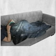 thumbnail image 6 of Constellation Soft Flannel Fleece Throw Blanket, Infinite Space with Nebula and Stars Universal Energy Cosmology, Cozy Plush for Indoor and Outdoor Use, 50" x 70", Pale Blue Black White, by Ambesonne, 6 of 6