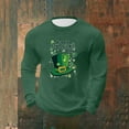 thumbnail image 5 of VBTAPA St Patricks Day Shirt for Men Long Sleeve Waffle Knit T-Shirt Mens Big and Tall Casual Streetwear Tops Army Green S, 5 of 6